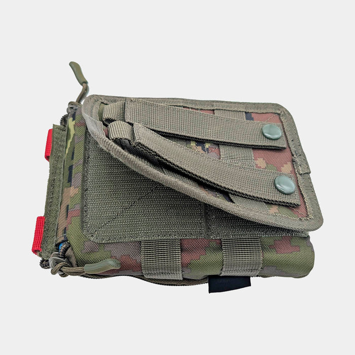 Kit de Primeiros Socorros IFAK bolsa para punhal em madeira pixelizada velcro molle Corso