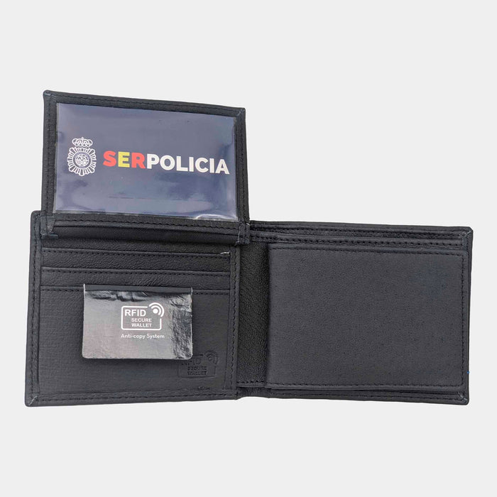 Polícia local - G. Carteira porta-cartão civil com linha azul fina