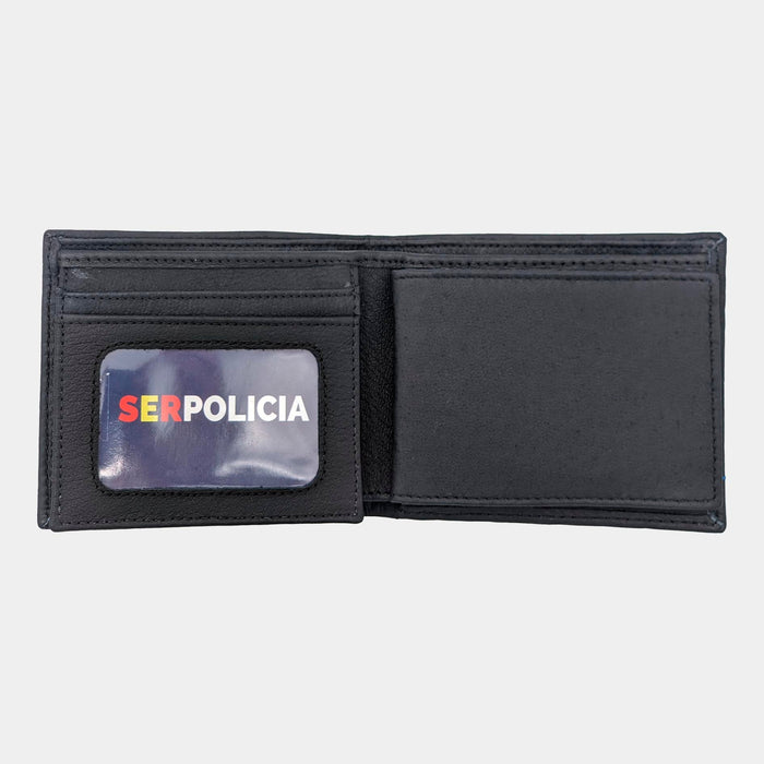 Polícia local - G. Carteira porta-cartão civil com linha azul fina